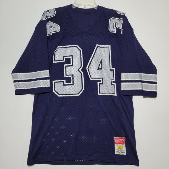 Sand Knit Macgregor Dallas Cowboys Hershel Walker #34 NFL Football Jersey Large - Picture 1 of 14